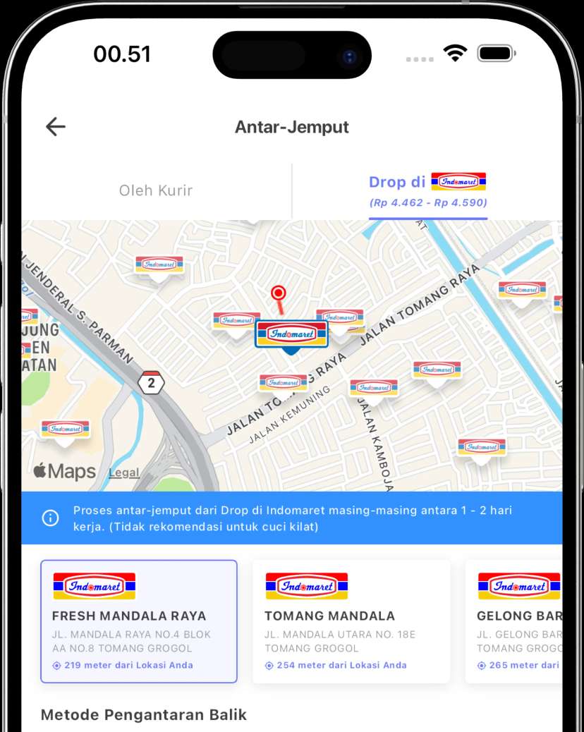 shooe.id bisa drop sepatu di indomaret